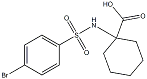 1-[(4-bromobenzene)sulfonamido]cyclohexane-1-carboxylic acid Struktur