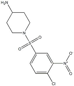 1-[(4-chloro-3-nitrobenzene)sulfonyl]piperidin-4-amine Struktur