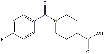 1-[(4-fluorophenyl)carbonyl]piperidine-4-carboxylic acid Struktur