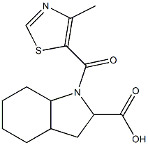 1-[(4-methyl-1,3-thiazol-5-yl)carbonyl]-octahydro-1H-indole-2-carboxylic acid Struktur