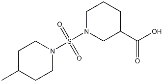 1-[(4-methylpiperidine-1-)sulfonyl]piperidine-3-carboxylic acid Struktur