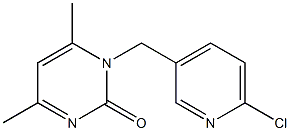 1-[(6-chloropyridin-3-yl)methyl]-4,6-dimethyl-1,2-dihydropyrimidin-2-one Struktur