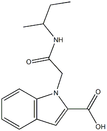 1-[(butan-2-ylcarbamoyl)methyl]-1H-indole-2-carboxylic acid Struktur