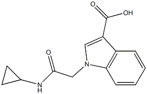 1-[(cyclopropylcarbamoyl)methyl]-1H-indole-3-carboxylic acid Struktur