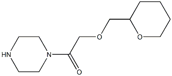 1-[(tetrahydro-2H-pyran-2-ylmethoxy)acetyl]piperazine Struktur