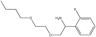 1-[1-amino-2-(2-butoxyethoxy)ethyl]-2-fluorobenzene Struktur