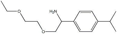 1-[1-amino-2-(2-ethoxyethoxy)ethyl]-4-(propan-2-yl)benzene Struktur