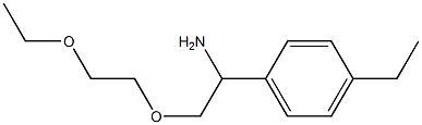 1-[1-amino-2-(2-ethoxyethoxy)ethyl]-4-ethylbenzene Struktur