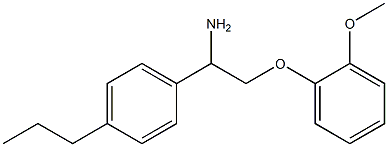 1-[1-amino-2-(2-methoxyphenoxy)ethyl]-4-propylbenzene Struktur