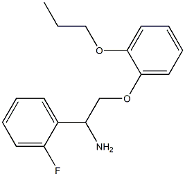 1-[1-amino-2-(2-propoxyphenoxy)ethyl]-2-fluorobenzene Struktur