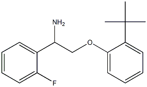 1-[1-amino-2-(2-tert-butylphenoxy)ethyl]-2-fluorobenzene Struktur