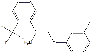 1-[1-amino-2-(3-methylphenoxy)ethyl]-2-(trifluoromethyl)benzene Struktur