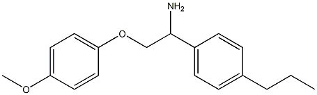 1-[1-amino-2-(4-methoxyphenoxy)ethyl]-4-propylbenzene Struktur