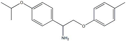 1-[1-amino-2-(4-methylphenoxy)ethyl]-4-(propan-2-yloxy)benzene Struktur