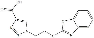 1-[2-(1,3-benzoxazol-2-ylsulfanyl)ethyl]-1H-1,2,3-triazole-4-carboxylic acid Struktur