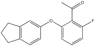 1-[2-(2,3-dihydro-1H-inden-5-yloxy)-6-fluorophenyl]ethan-1-one Struktur