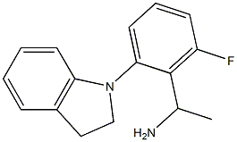 1-[2-(2,3-dihydro-1H-indol-1-yl)-6-fluorophenyl]ethan-1-amine Struktur