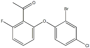 1-[2-(2-bromo-4-chlorophenoxy)-6-fluorophenyl]ethan-1-one Struktur