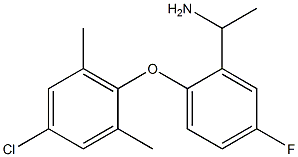 1-[2-(4-chloro-2,6-dimethylphenoxy)-5-fluorophenyl]ethan-1-amine Struktur