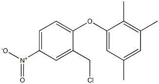 1-[2-(chloromethyl)-4-nitrophenoxy]-2,3,5-trimethylbenzene Struktur