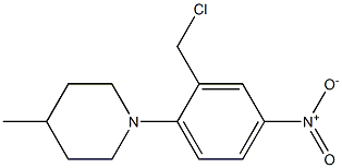 1-[2-(chloromethyl)-4-nitrophenyl]-4-methylpiperidine Struktur