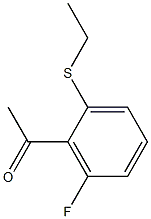 1-[2-(ethylsulfanyl)-6-fluorophenyl]ethan-1-one Struktur