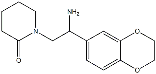 1-[2-amino-2-(2,3-dihydro-1,4-benzodioxin-6-yl)ethyl]piperidin-2-one Struktur