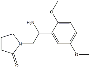 1-[2-amino-2-(2,5-dimethoxyphenyl)ethyl]pyrrolidin-2-one Struktur