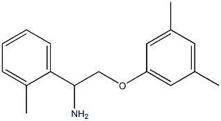 1-[2-amino-2-(2-methylphenyl)ethoxy]-3,5-dimethylbenzene Struktur