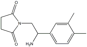 1-[2-amino-2-(3,4-dimethylphenyl)ethyl]pyrrolidine-2,5-dione Struktur