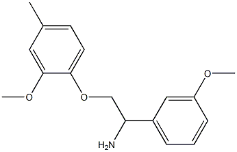 1-[2-amino-2-(3-methoxyphenyl)ethoxy]-2-methoxy-4-methylbenzene Struktur