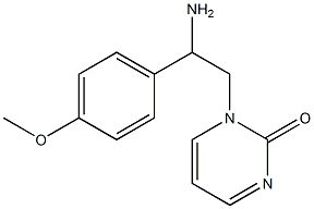 1-[2-amino-2-(4-methoxyphenyl)ethyl]pyrimidin-2(1H)-one Struktur