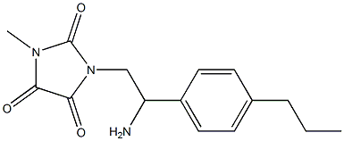 1-[2-amino-2-(4-propylphenyl)ethyl]-3-methylimidazolidine-2,4,5-trione Struktur