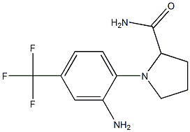 1-[2-amino-4-(trifluoromethyl)phenyl]pyrrolidine-2-carboxamide Struktur