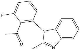 1-[2-fluoro-6-(2-methyl-1H-1,3-benzodiazol-1-yl)phenyl]ethan-1-one Struktur