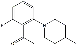 1-[2-fluoro-6-(4-methylpiperidin-1-yl)phenyl]ethan-1-one Struktur