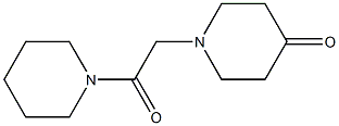 1-[2-oxo-2-(piperidin-1-yl)ethyl]piperidin-4-one Struktur