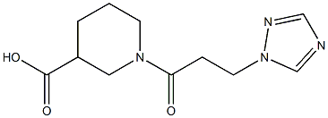 1-[3-(1H-1,2,4-triazol-1-yl)propanoyl]piperidine-3-carboxylic acid Struktur