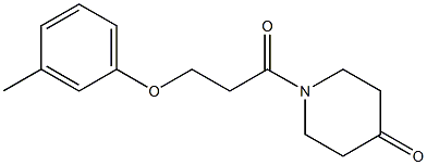 1-[3-(3-methylphenoxy)propanoyl]piperidin-4-one Struktur