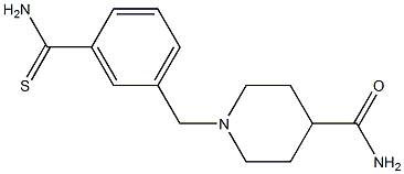 1-[3-(aminocarbonothioyl)benzyl]piperidine-4-carboxamide Struktur