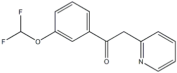 1-[3-(difluoromethoxy)phenyl]-2-(pyridin-2-yl)ethan-1-one Struktur