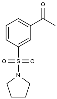 1-[3-(pyrrolidine-1-sulfonyl)phenyl]ethan-1-one Struktur