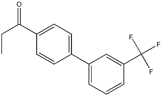 1-[3'-(trifluoromethyl)-1,1'-biphenyl-4-yl]propan-1-one Struktur