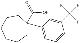 1-[3-(trifluoromethyl)phenyl]cycloheptane-1-carboxylic acid Struktur