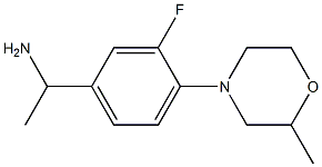 1-[3-fluoro-4-(2-methylmorpholin-4-yl)phenyl]ethan-1-amine Struktur