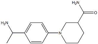 1-[4-(1-aminoethyl)phenyl]piperidine-3-carboxamide Struktur