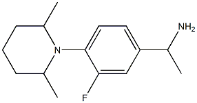 1-[4-(2,6-dimethylpiperidin-1-yl)-3-fluorophenyl]ethan-1-amine Struktur