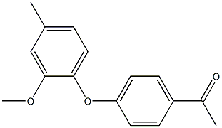 1-[4-(2-methoxy-4-methylphenoxy)phenyl]ethan-1-one Struktur