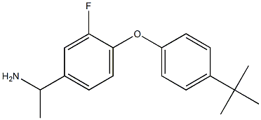 1-[4-(4-tert-butylphenoxy)-3-fluorophenyl]ethan-1-amine Struktur