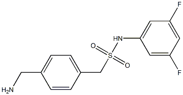 1-[4-(aminomethyl)phenyl]-N-(3,5-difluorophenyl)methanesulfonamide Struktur